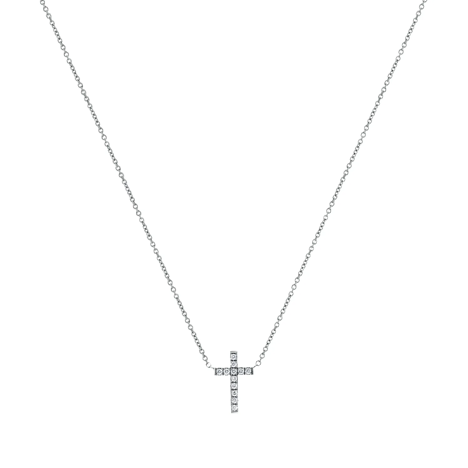 Grace Pave Diamond Cross Necklace sold by Baby Gold product image thumbnail 2