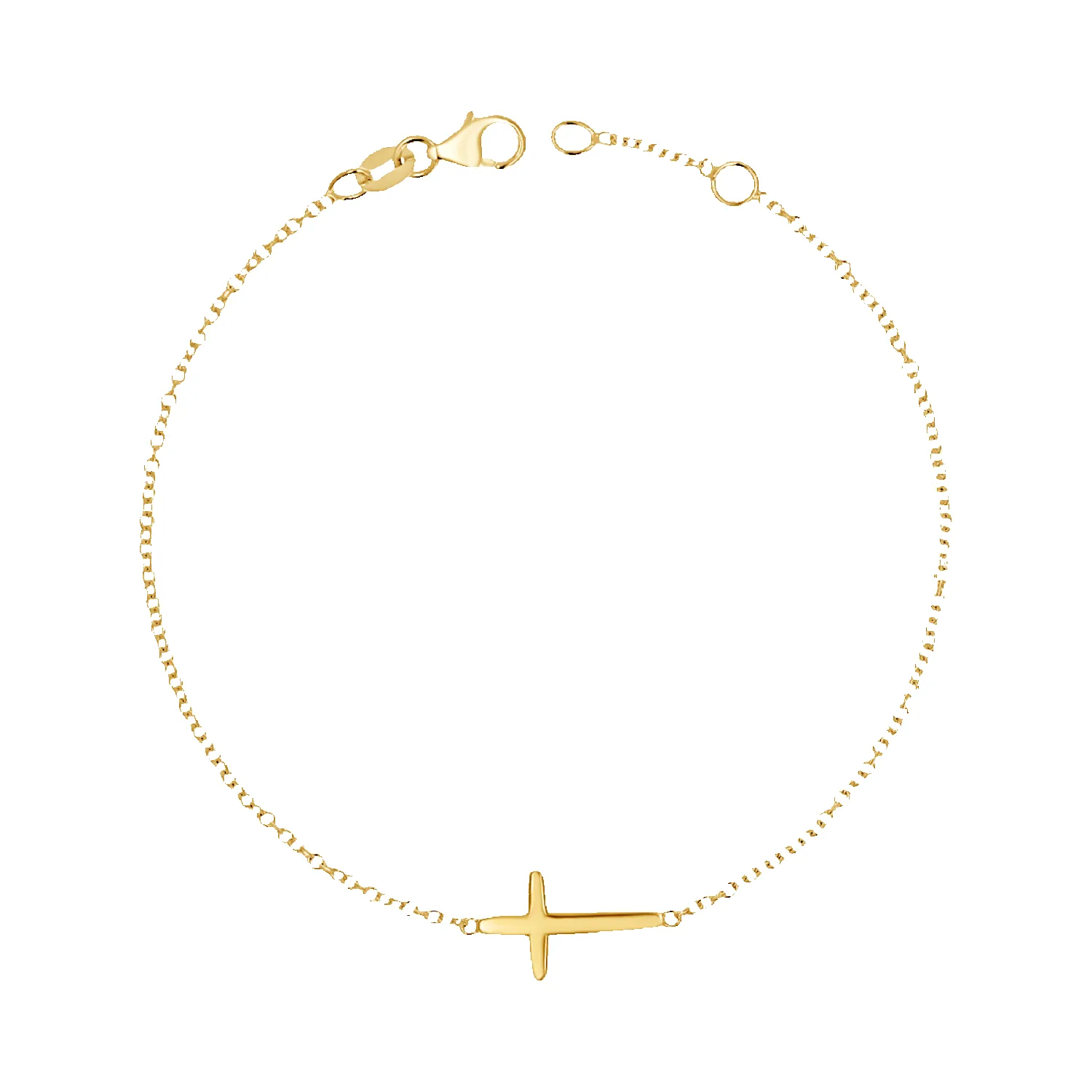 Sculptural Cross Bracelet sold by Baby Gold