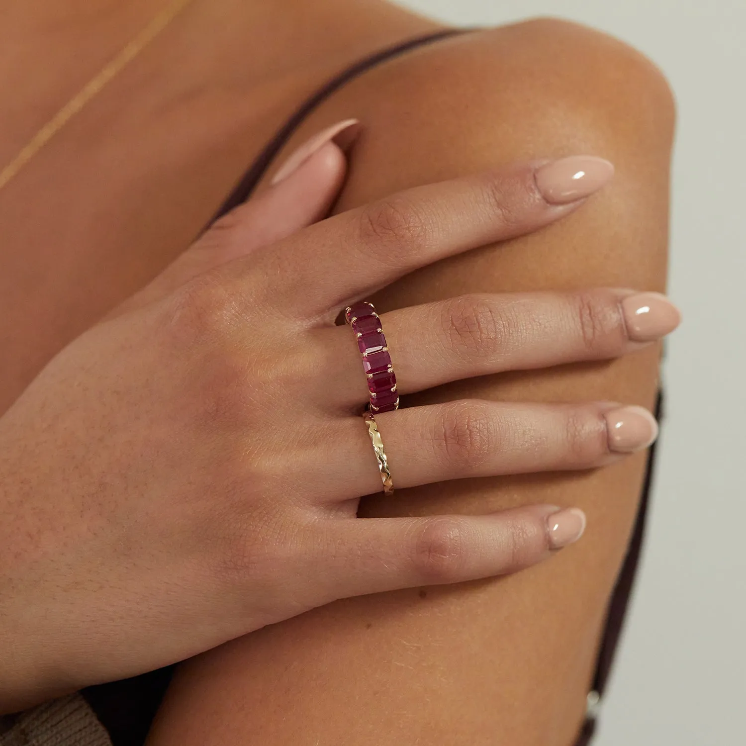 Hammered Stacking Band sold by Baby Gold product image thumbnail 5