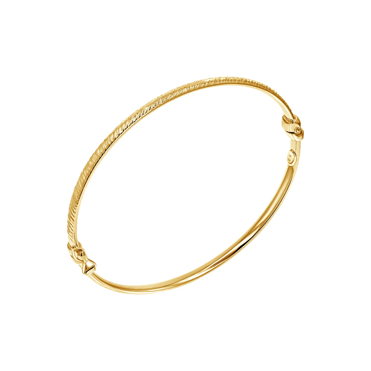Fine Diamond Cut Gold Bangle sold by Baby Gold