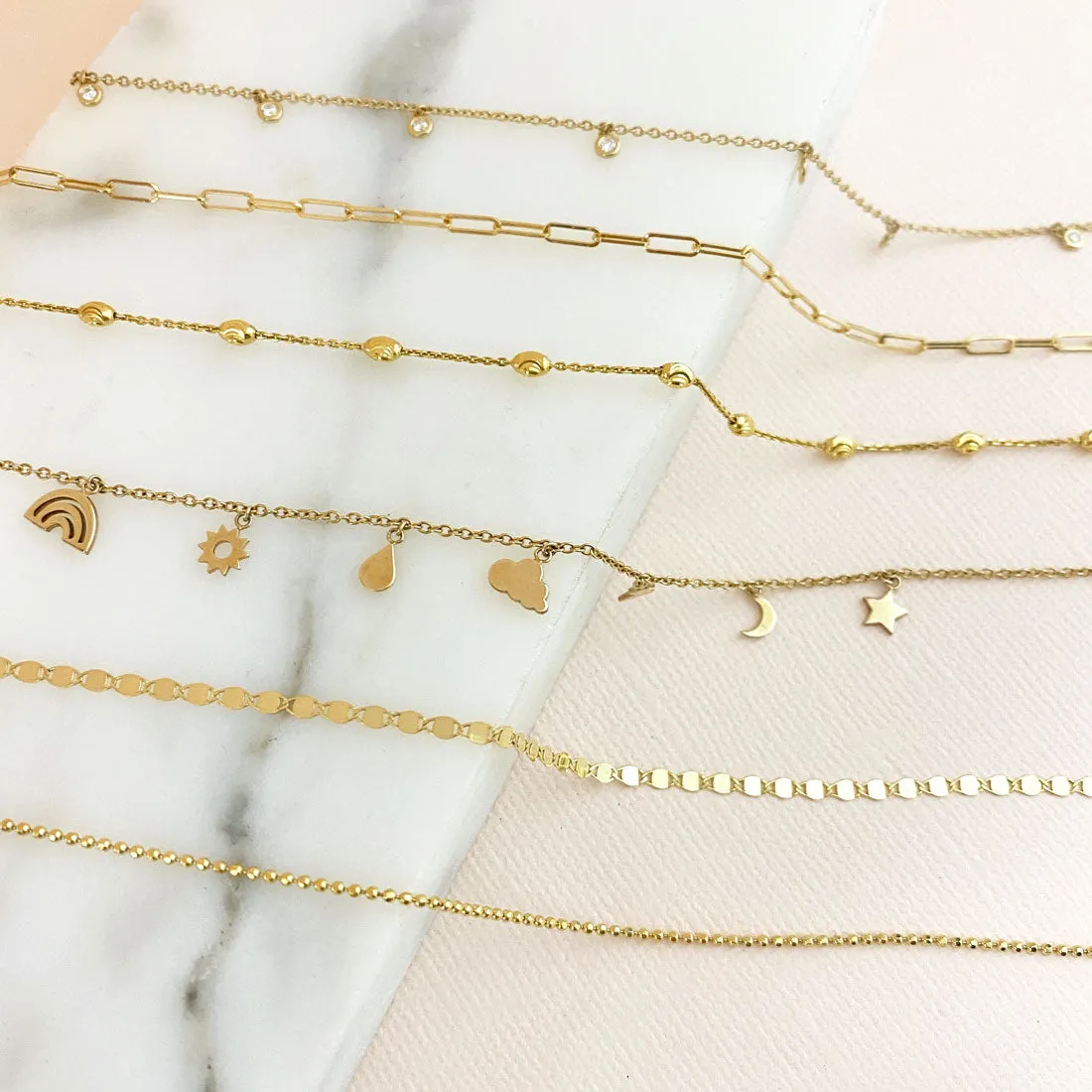 Disco Ball Chain Anklet sold by Baby Gold product image thumbnail 2