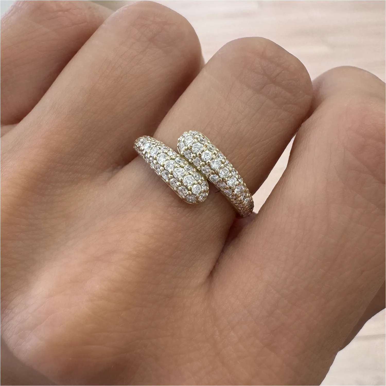 Double Diamond Rendezvous Ring sold by Baby Gold product image thumbnail 5