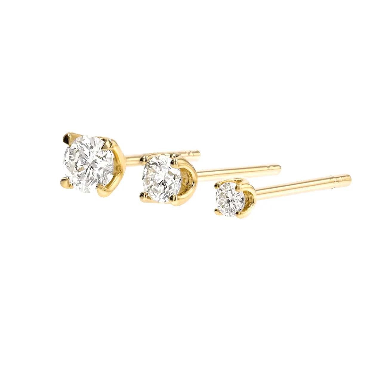 14K Gold Solitaire Studs sold by Baby Gold product image thumbnail 4