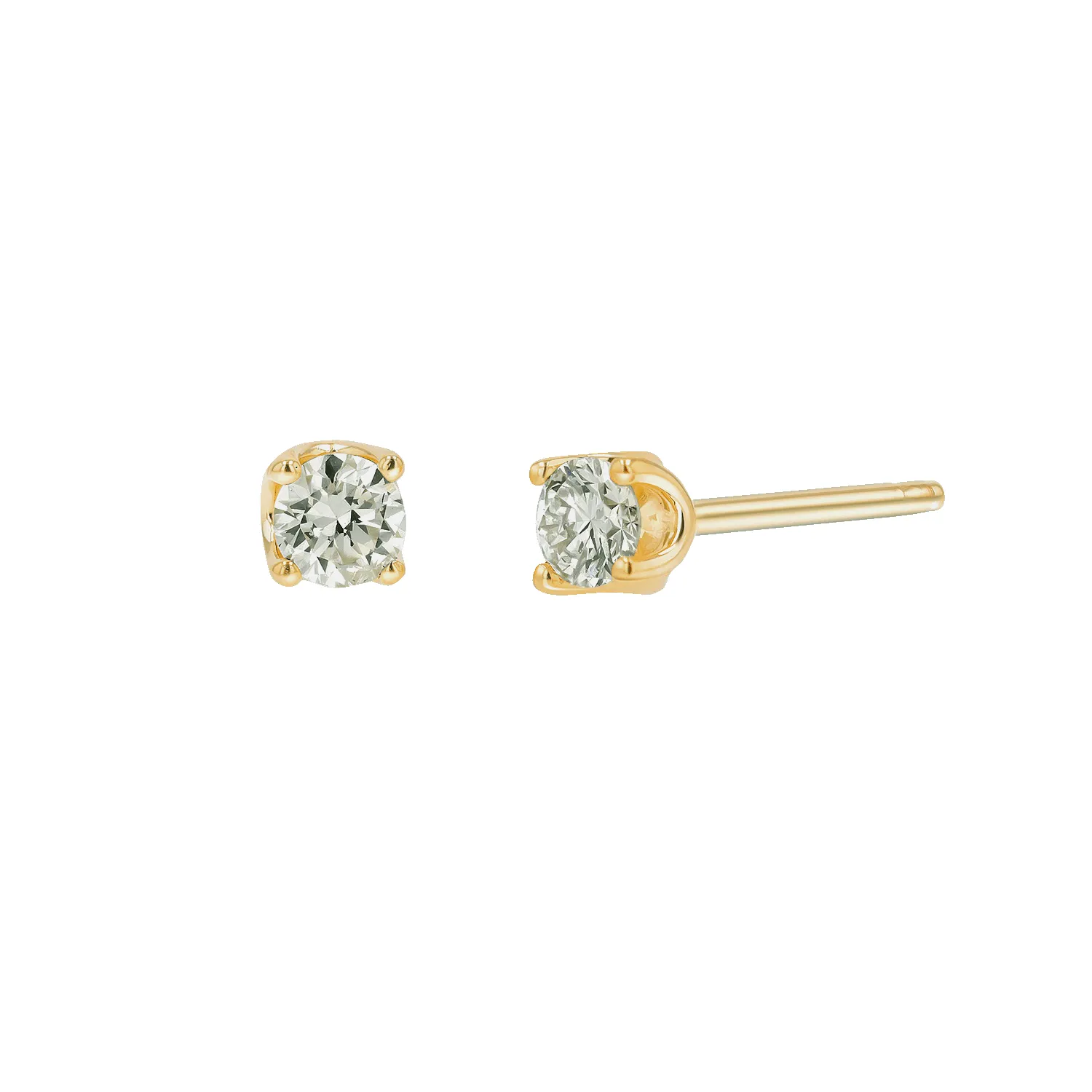14K Gold Solitaire Studs sold by Baby Gold