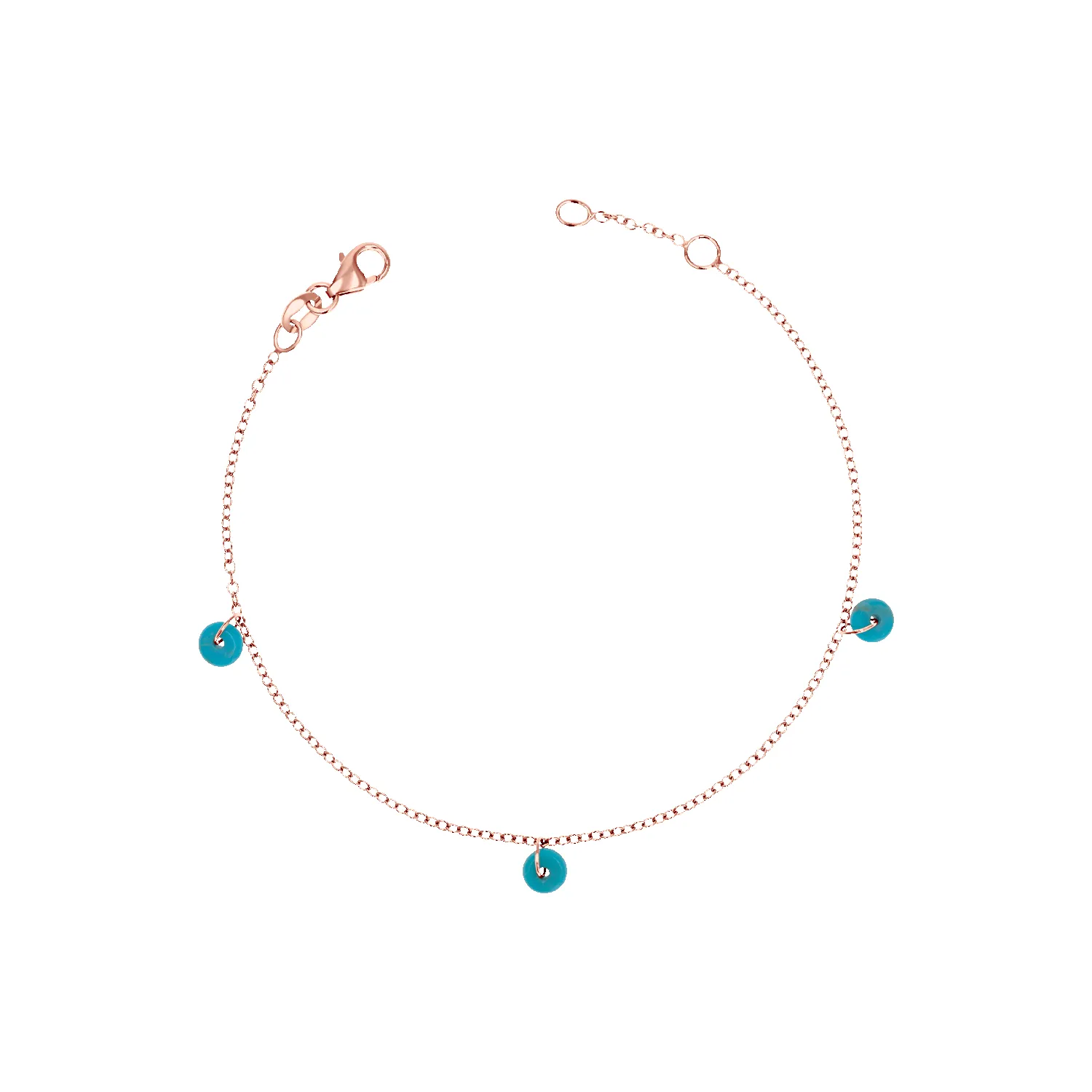 Turquoise Bead Charm Bracelet sold by Baby Gold product image thumbnail 2