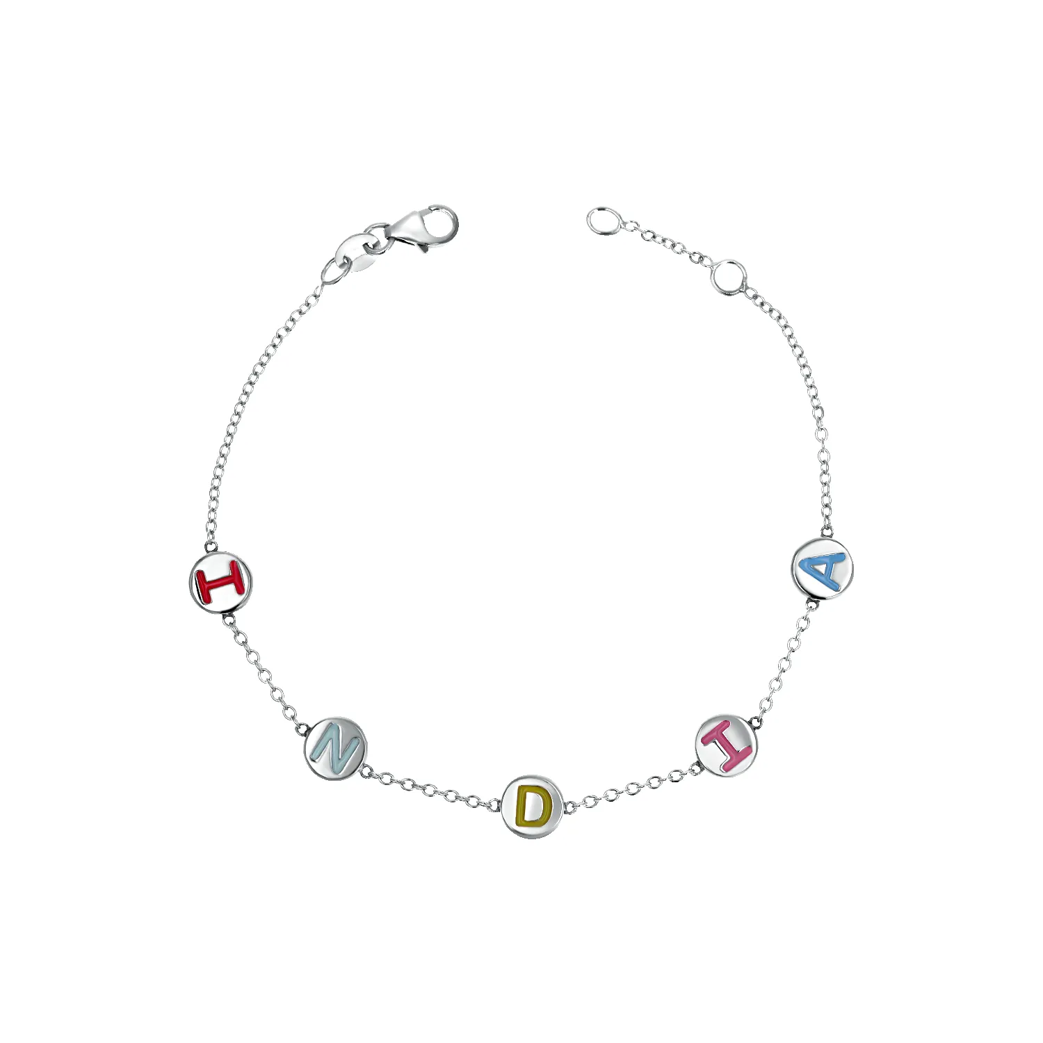 Custom Enamel Letter Bracelet sold by Baby Gold product image thumbnail 2