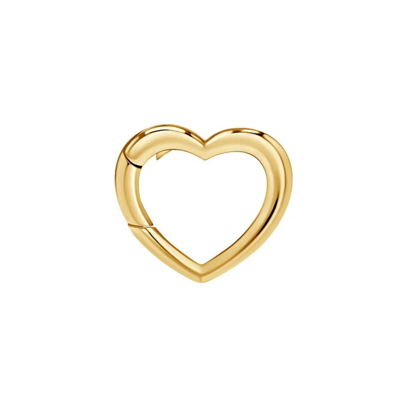 Heart Spring Connector Clasp made by Baby Gold