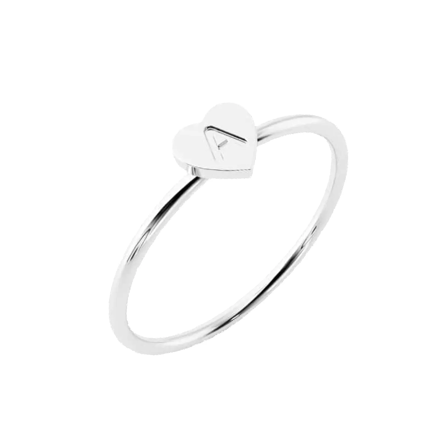 Petite Initial Heart Ring sold by Baby Gold product image thumbnail 2