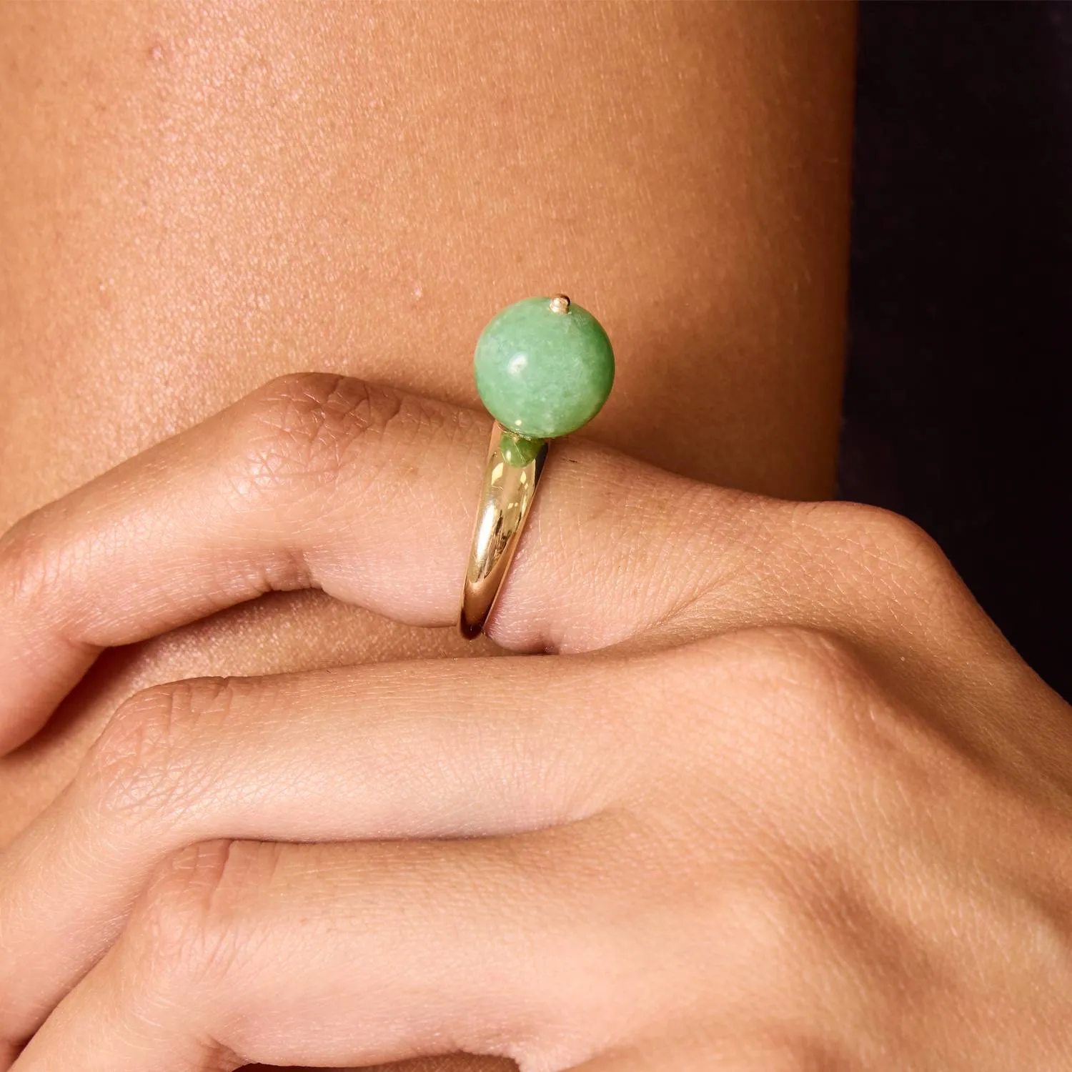 Jade Gumball Ring sold by Baby Gold product image thumbnail 5