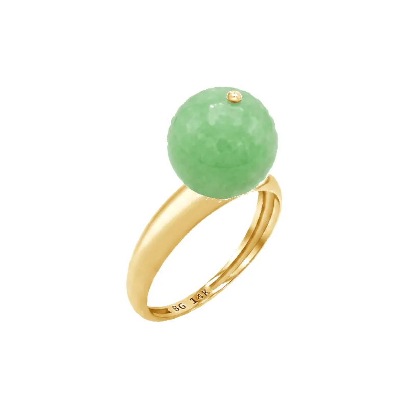 Jade Gumball Ring made by Baby Gold