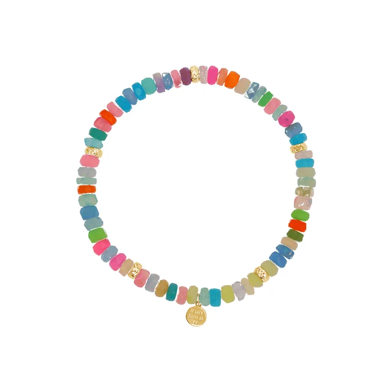 Multicolor Ethiopian Opal Bead Bracelet made by Baby Gold