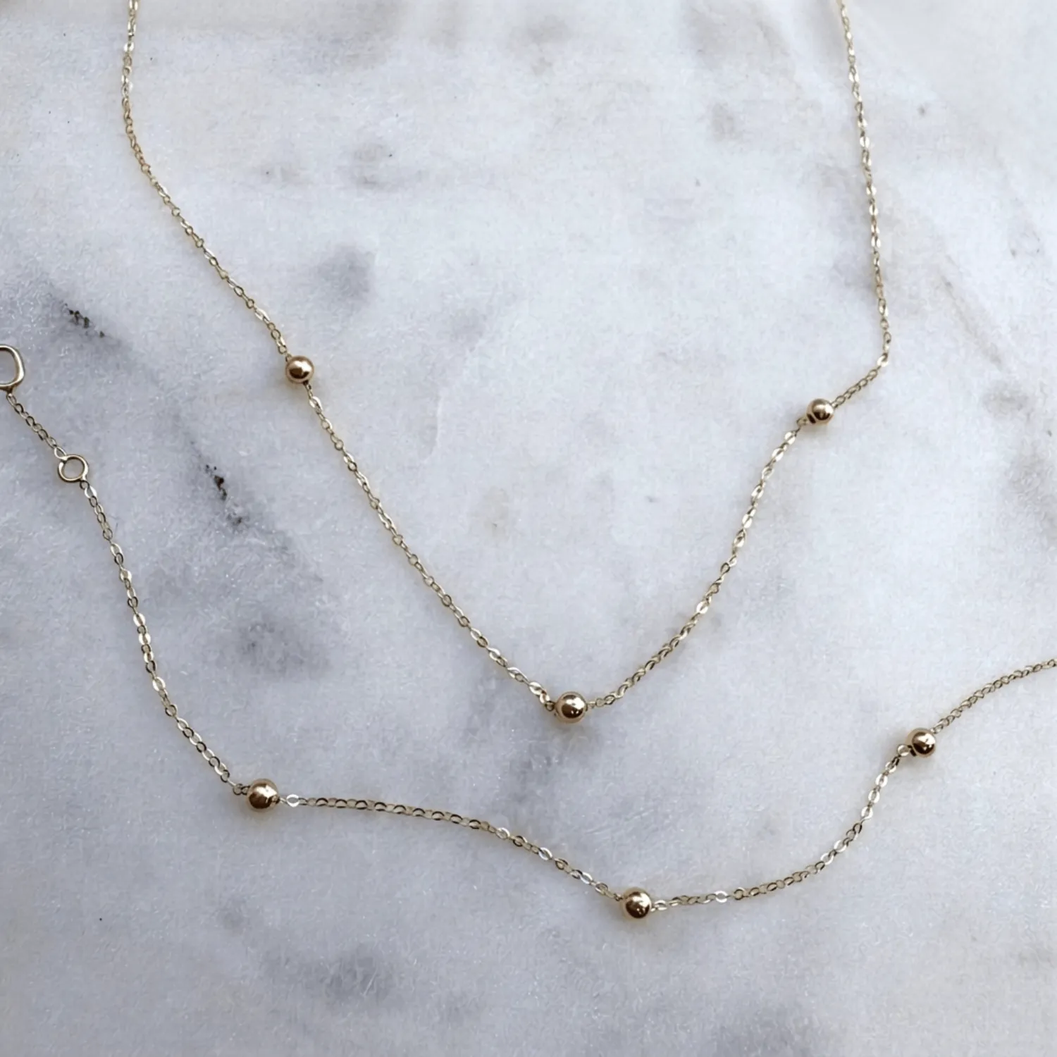 Dainty Ball Station Bracelet sold by Baby Gold product image thumbnail 2