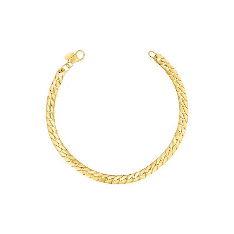 Puff Cuban Chain Bracelet made by Baby Gold