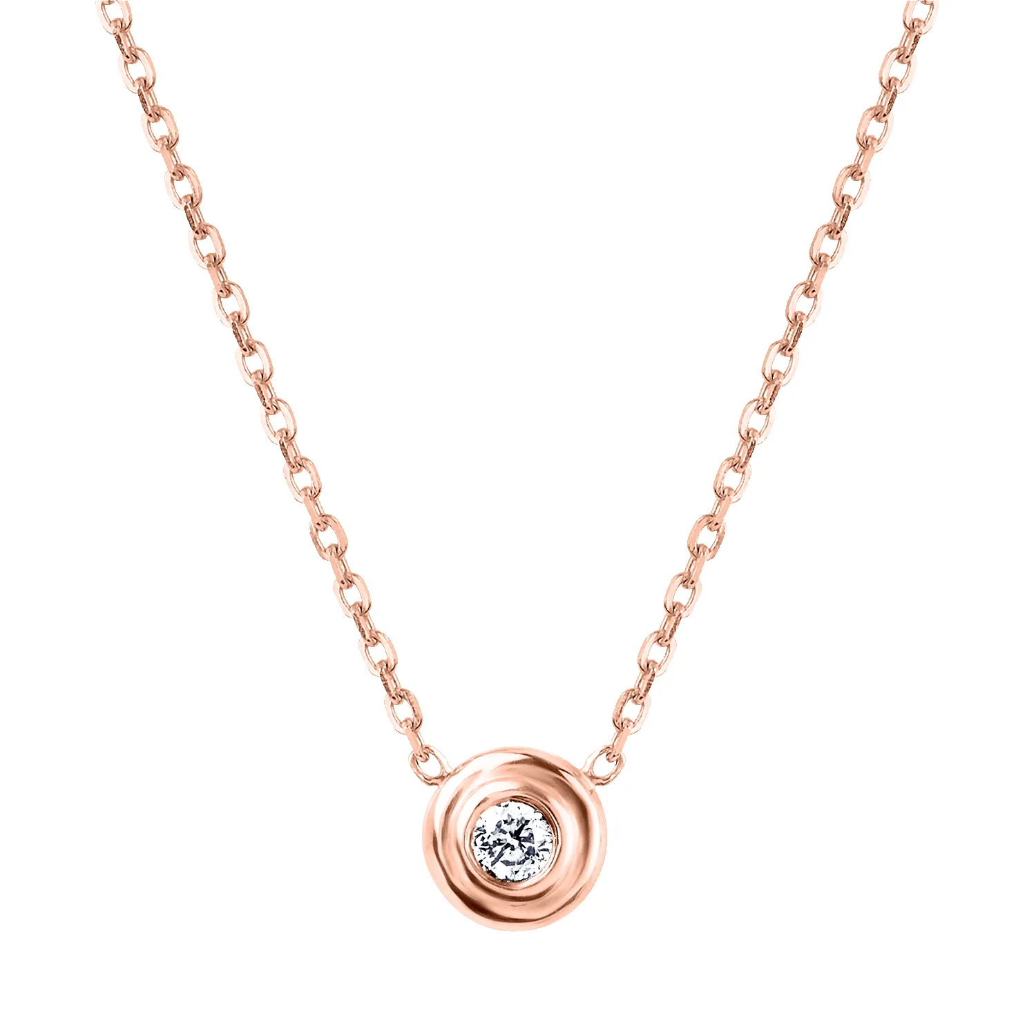 Step Bezel Solitaire Necklace sold by Baby Gold product image thumbnail 3