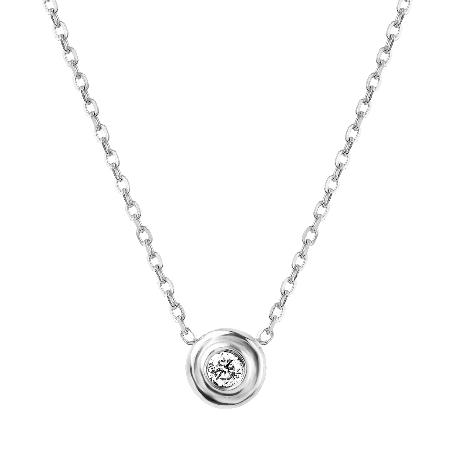 Step Bezel Solitaire Necklace sold by Baby Gold product image thumbnail 2