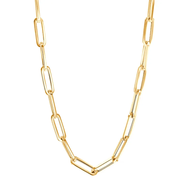14K Grand Paper Clip Chain sold by Baby Gold