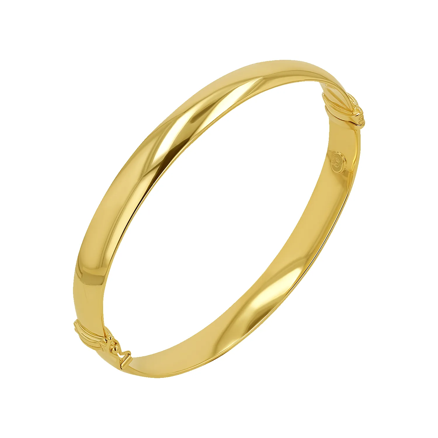 Chunky Hinged Bangle (7mm) sold by Baby Gold