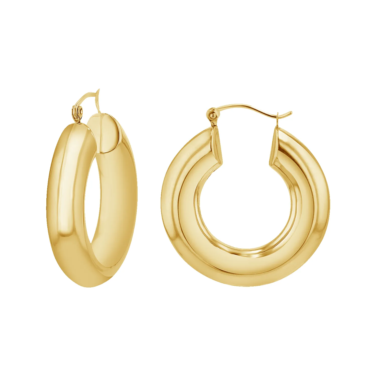 6mm Chunky Hoop Earrings sold by Baby Gold