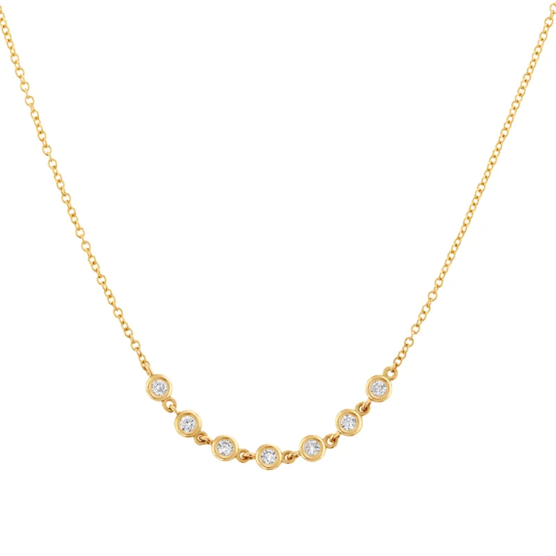 Diamond Bezel Station Necklace sold by Baby Gold