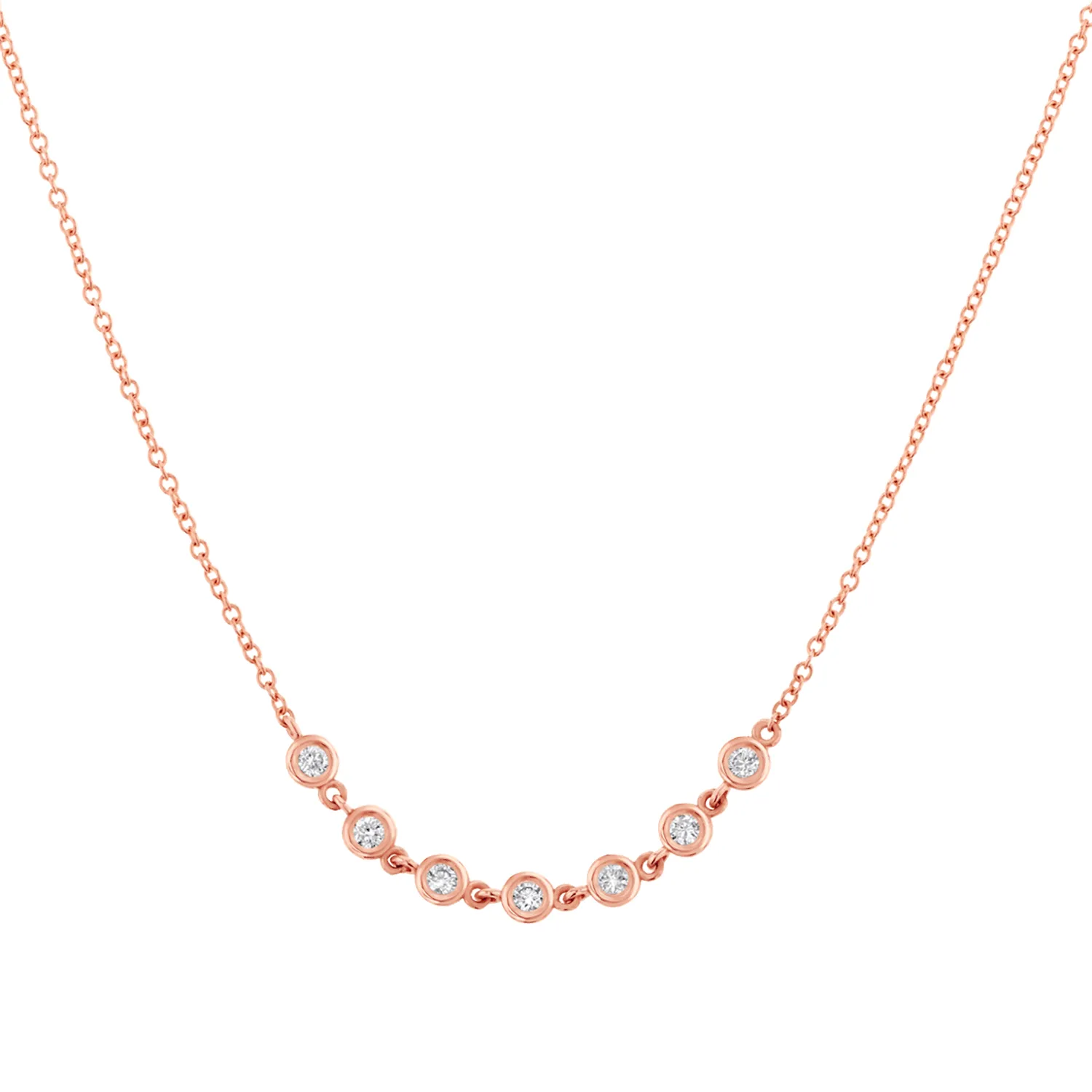 Diamond Bezel Station Necklace sold by Baby Gold product image thumbnail 3