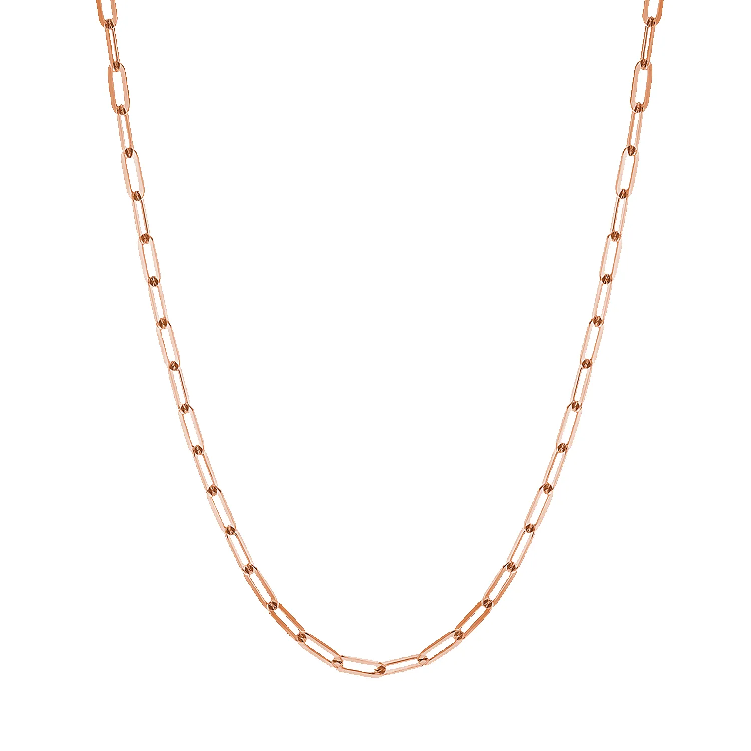 14K Diamond Cut Oval Link Chain Necklace sold by Baby Gold product image thumbnail 3