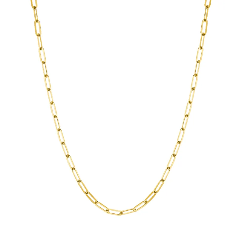 14K Diamond Cut Oval Link Chain Necklace sold by Baby Gold