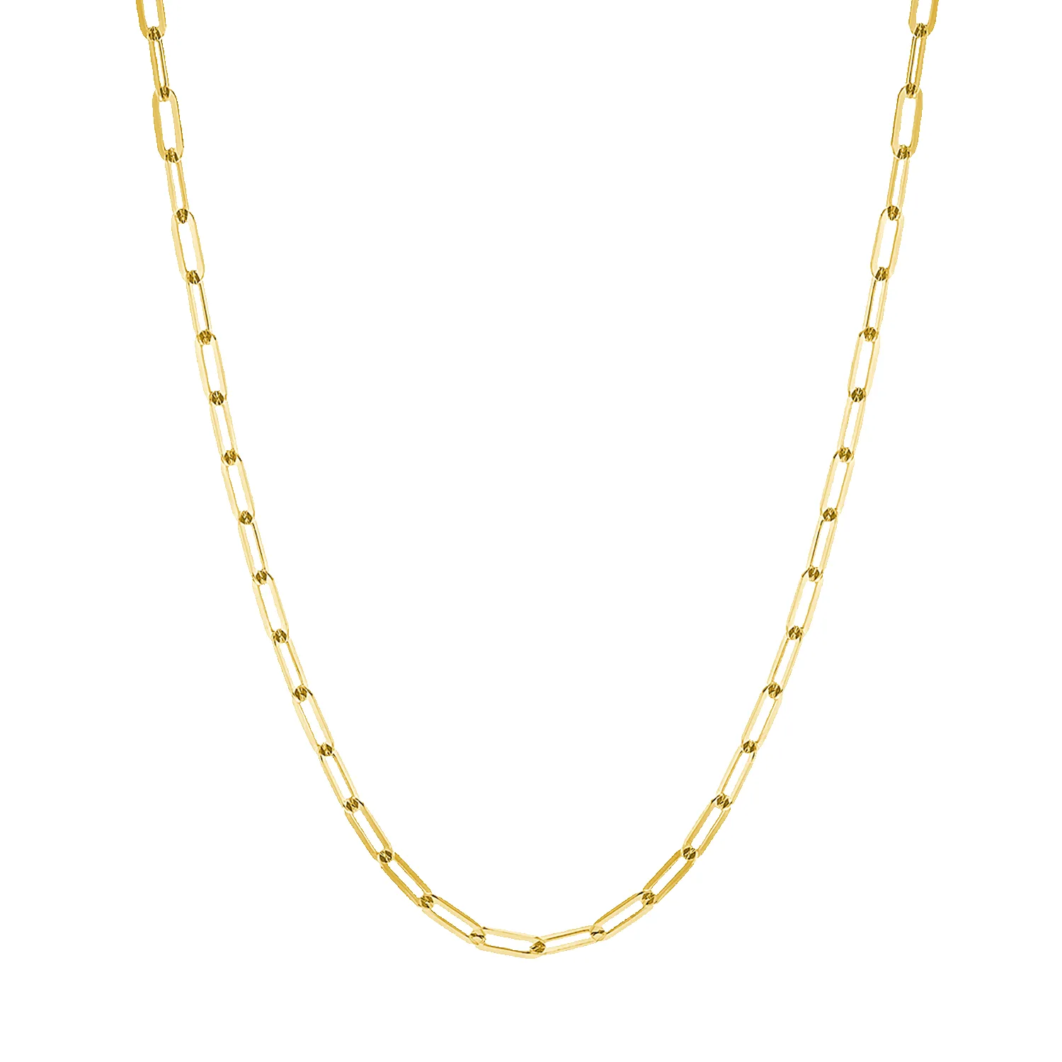 14K Diamond Cut Oval Link Chain Necklace sold by Baby Gold
