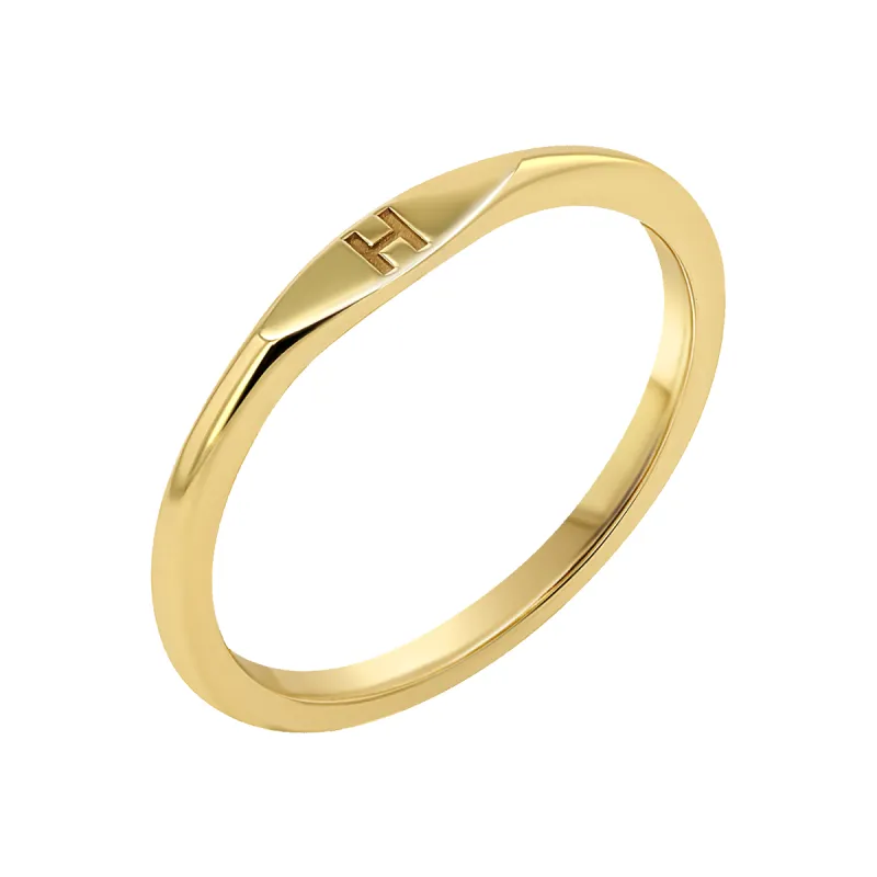 Initial Wire Stacking Band sold by Baby Gold