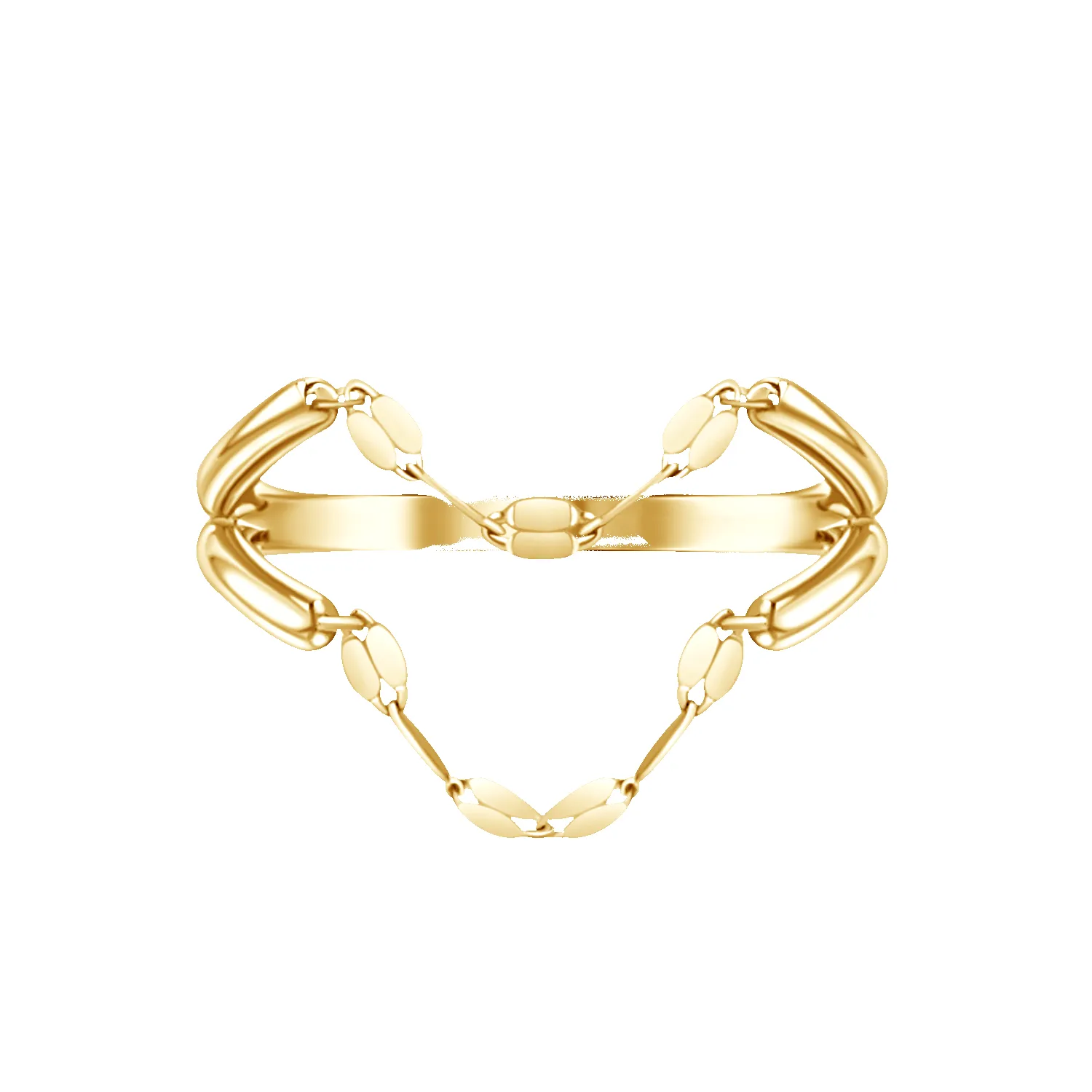 Demure Duo Chain Ring sold by Baby Gold product image thumbnail 2