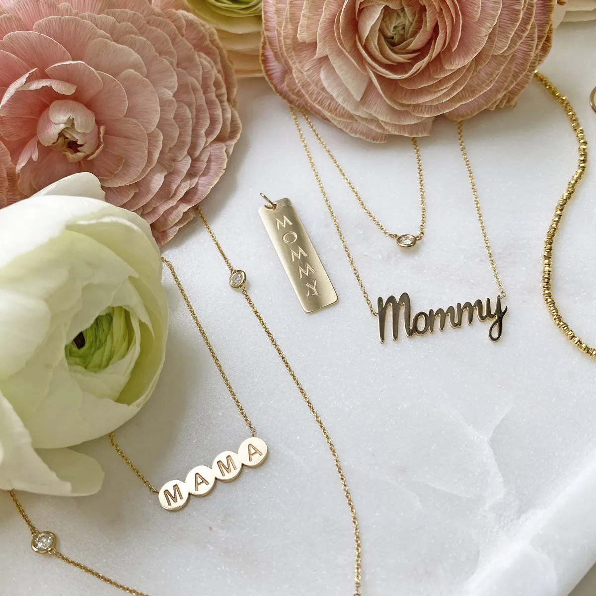 Mommy Script Necklace sold by Baby Gold product image thumbnail 4