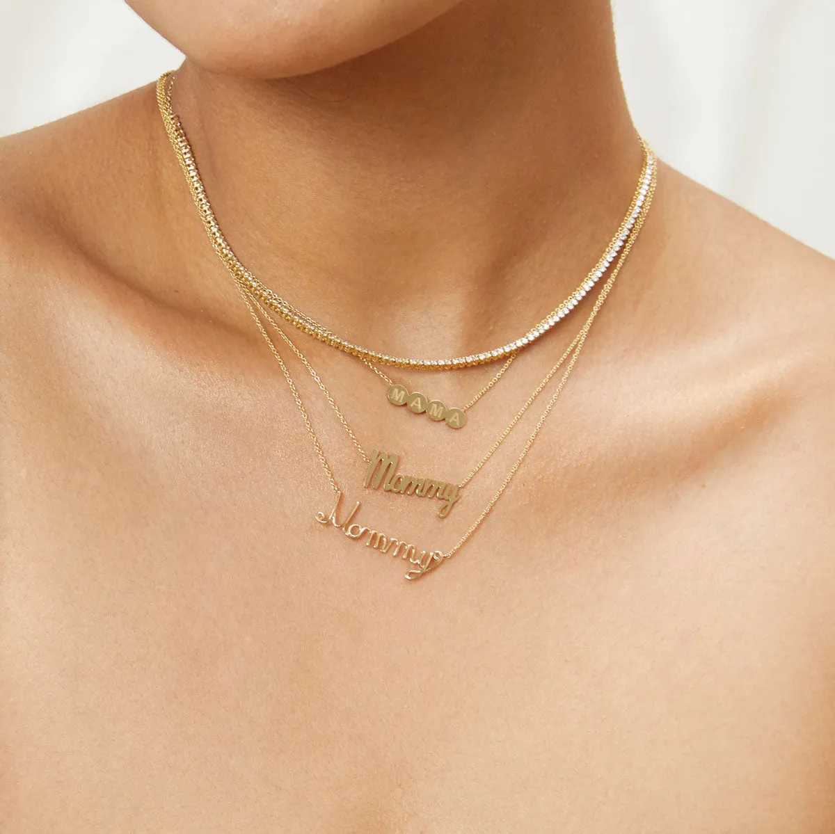 Mommy Script Necklace sold by Baby Gold product image thumbnail 2