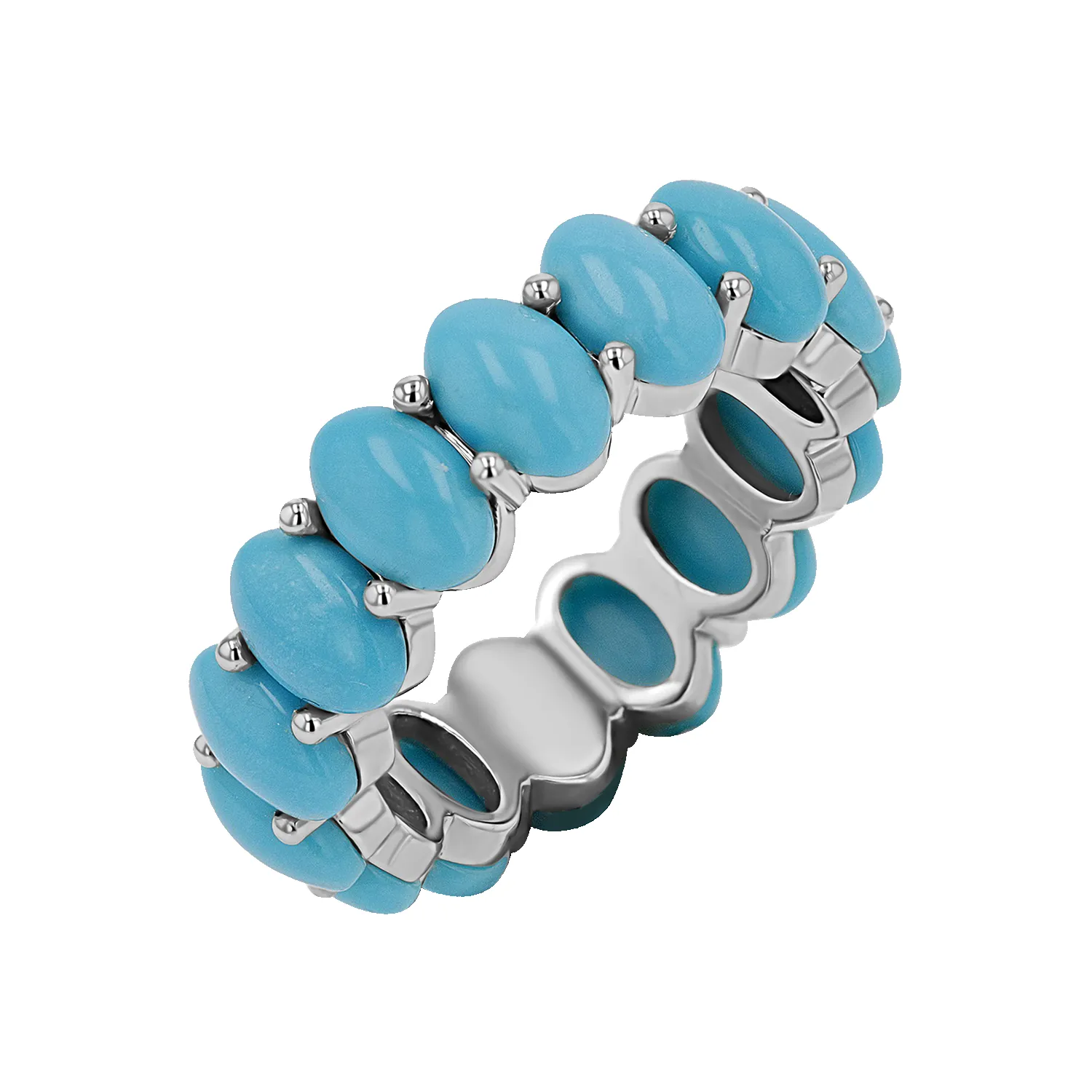 Genuine Turquoise Oval Eternity Band sold by Baby Gold product image thumbnail 2