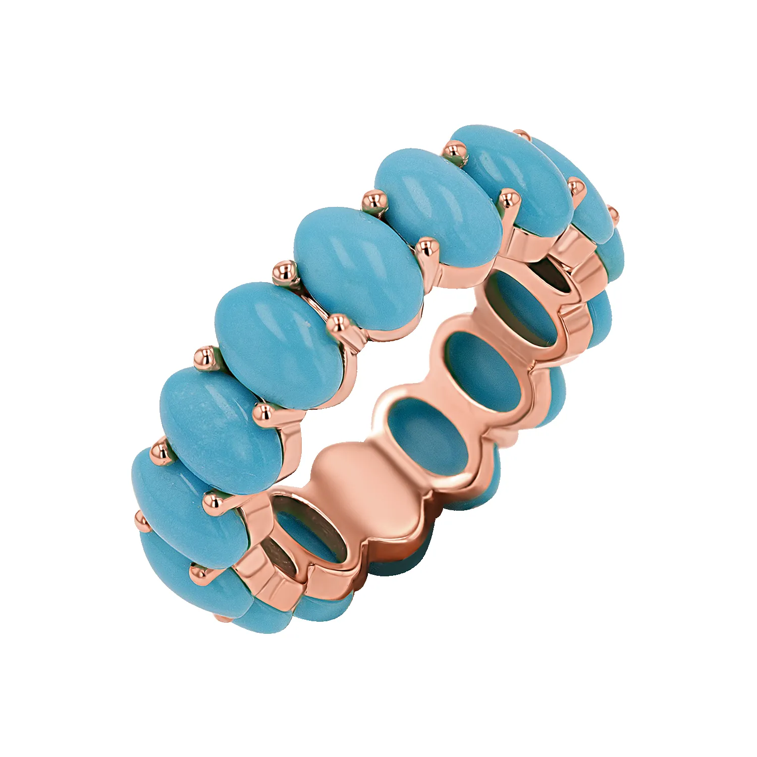 Genuine Turquoise Oval Eternity Band sold by Baby Gold product image thumbnail 3