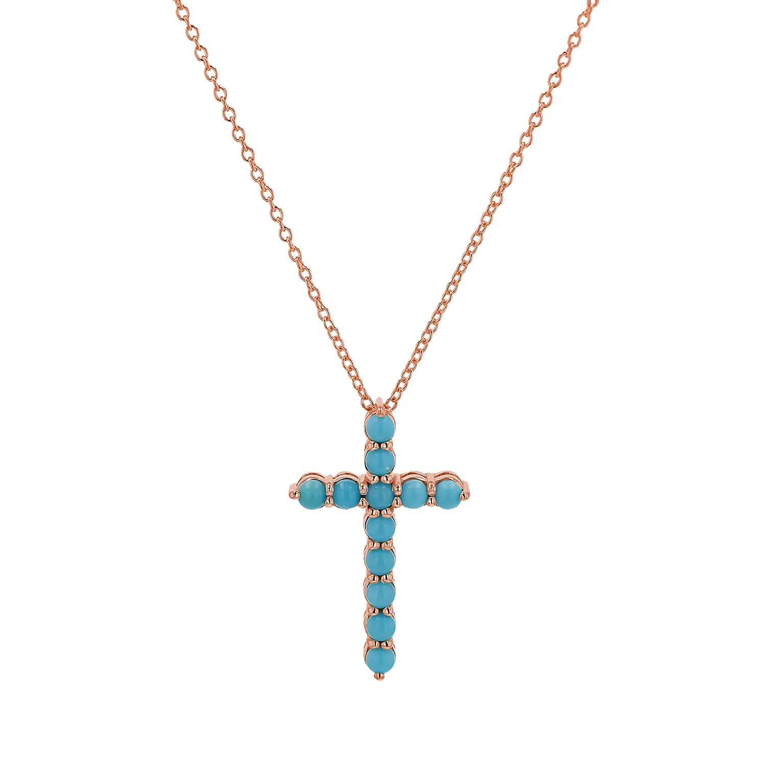 Turquoise Cross Necklace sold by Baby Gold product image thumbnail 3