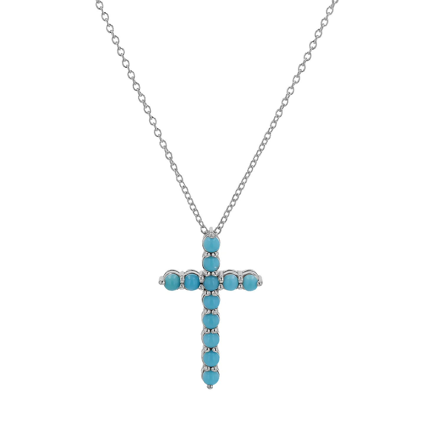 Turquoise Cross Necklace sold by Baby Gold product image thumbnail 2