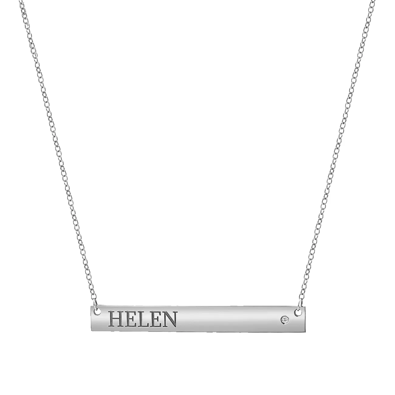 Diamond Nameplate Necklace sold by Baby Gold product image thumbnail 2