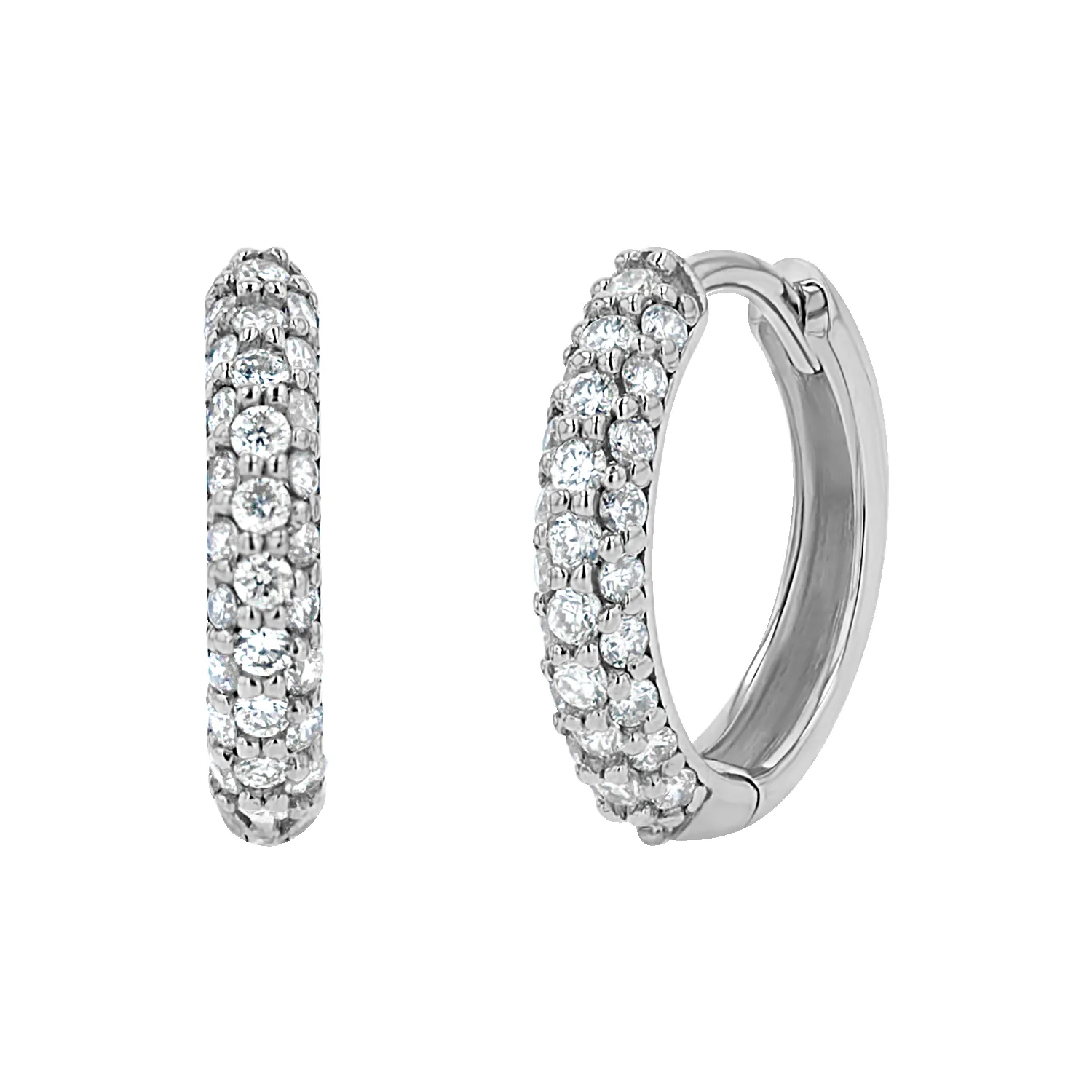 Amour Three Row Diamond Huggies sold by Baby Gold product image thumbnail 2