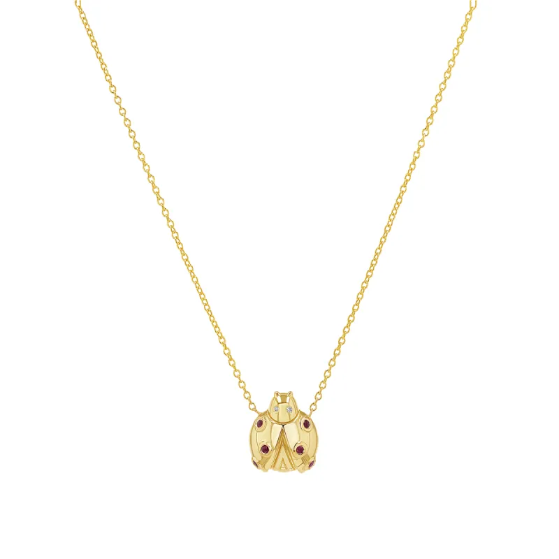 Little Miss Ladybug Necklace sold by Baby Gold