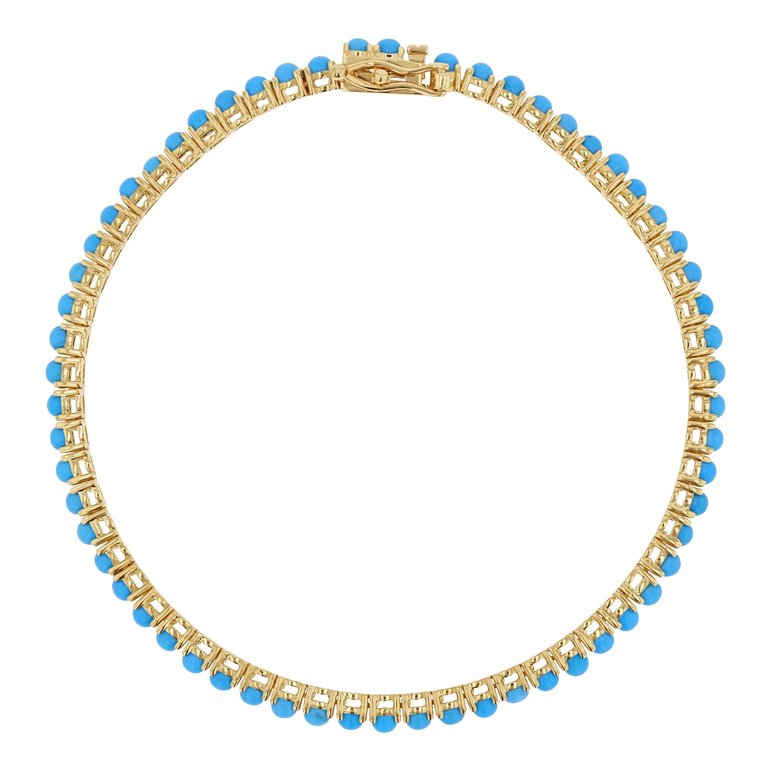 Turquoise Tennis Bracelet sold by Baby Gold product image thumbnail 4