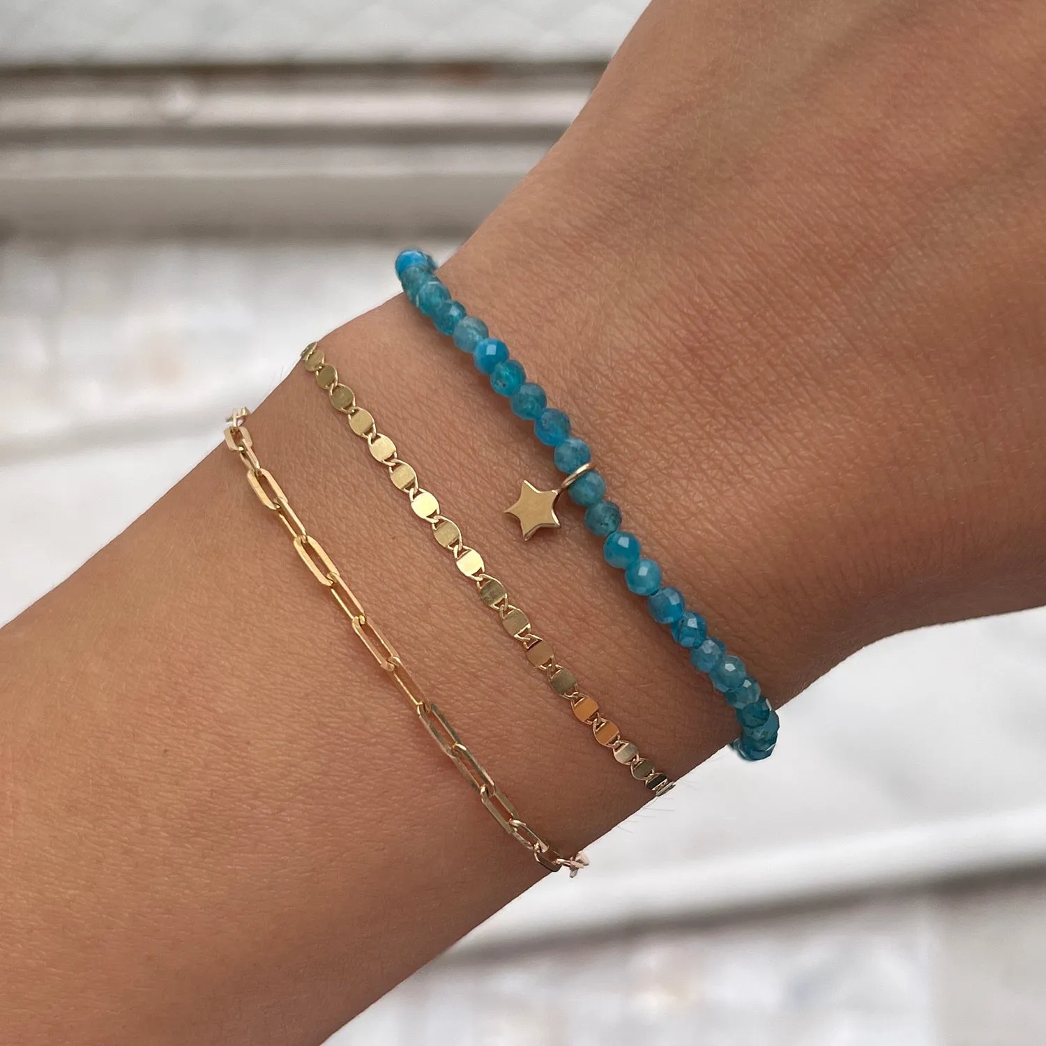 Blue Gemstone & Custom Charm Bracelet sold by Baby Gold product image thumbnail 4