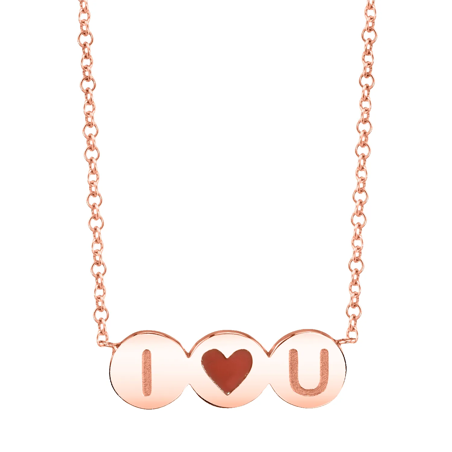 Enamel Heart Initial Necklace sold by Baby Gold product image thumbnail 3