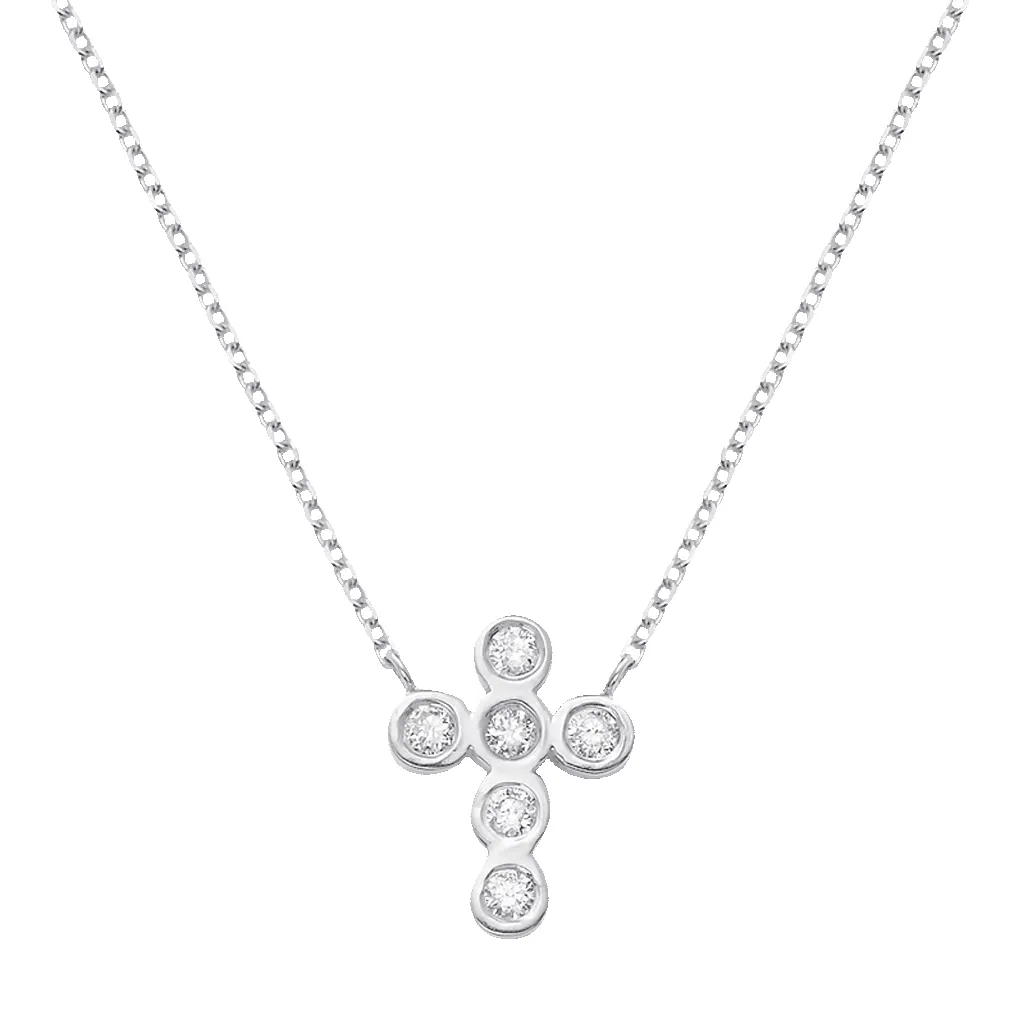 Diamond Bezel Cross Necklace sold by Baby Gold product image thumbnail 2