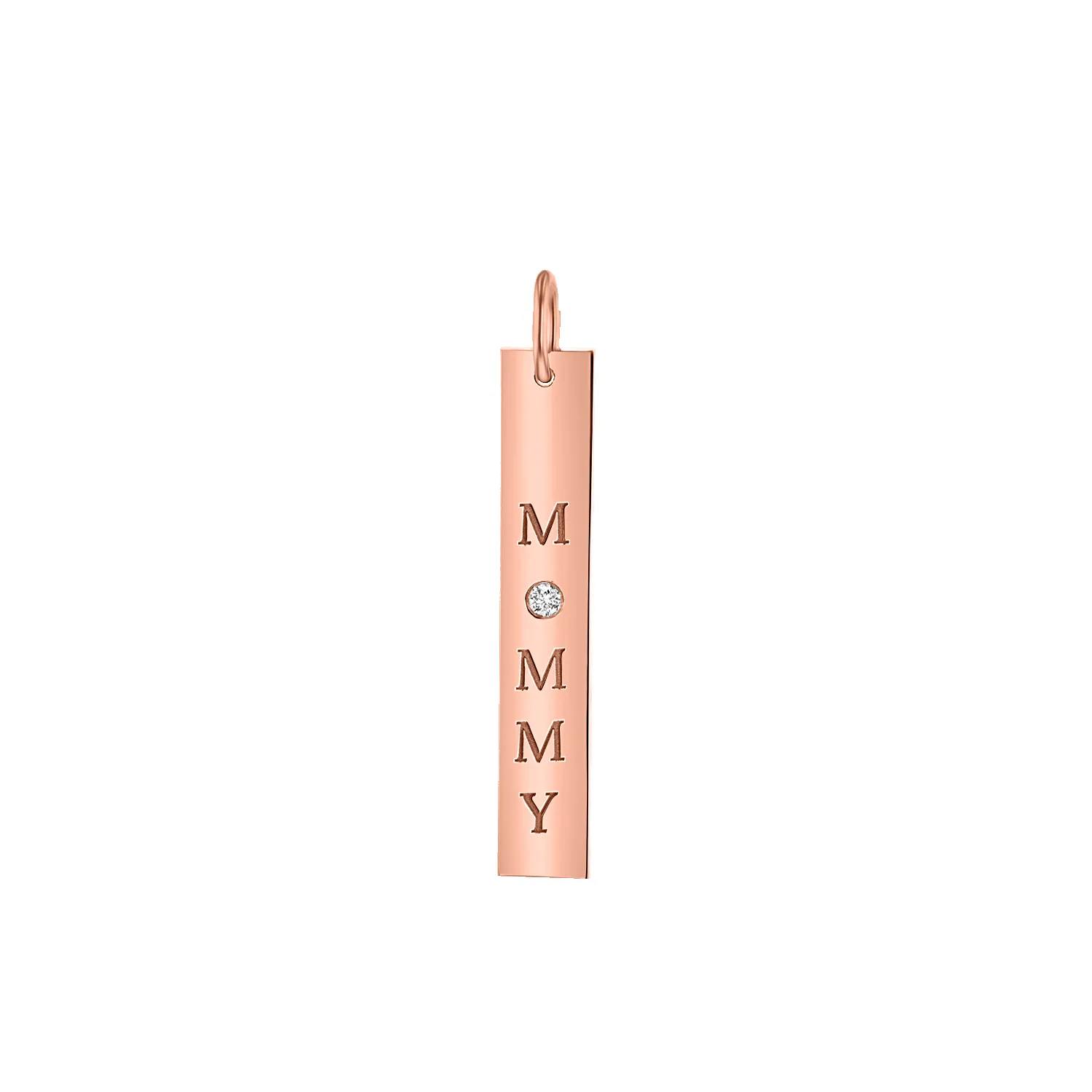 Diamond Mommy Vertical Tag Charm sold by Baby Gold product image thumbnail 3