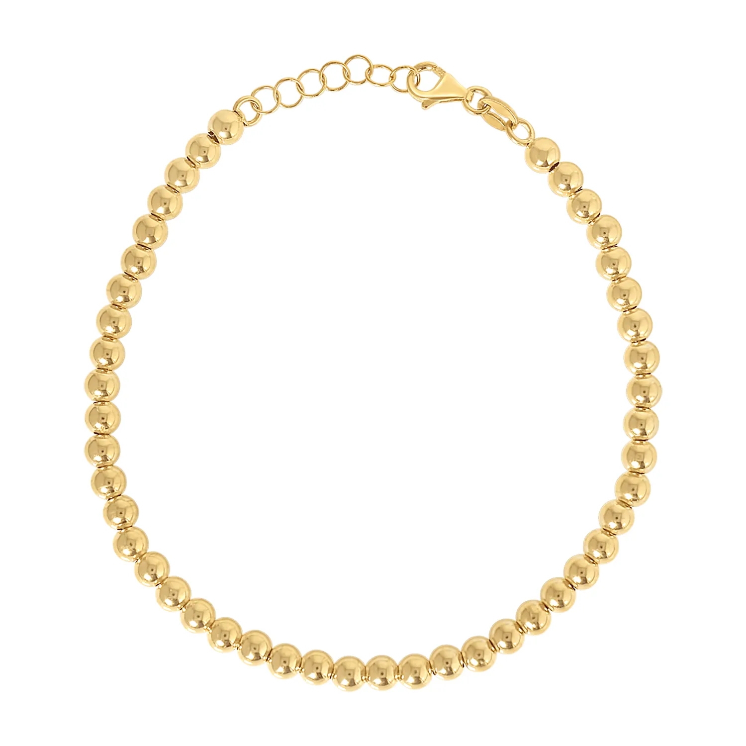 14K Gold 4mm Ball Bead Bracelet sold by Baby Gold