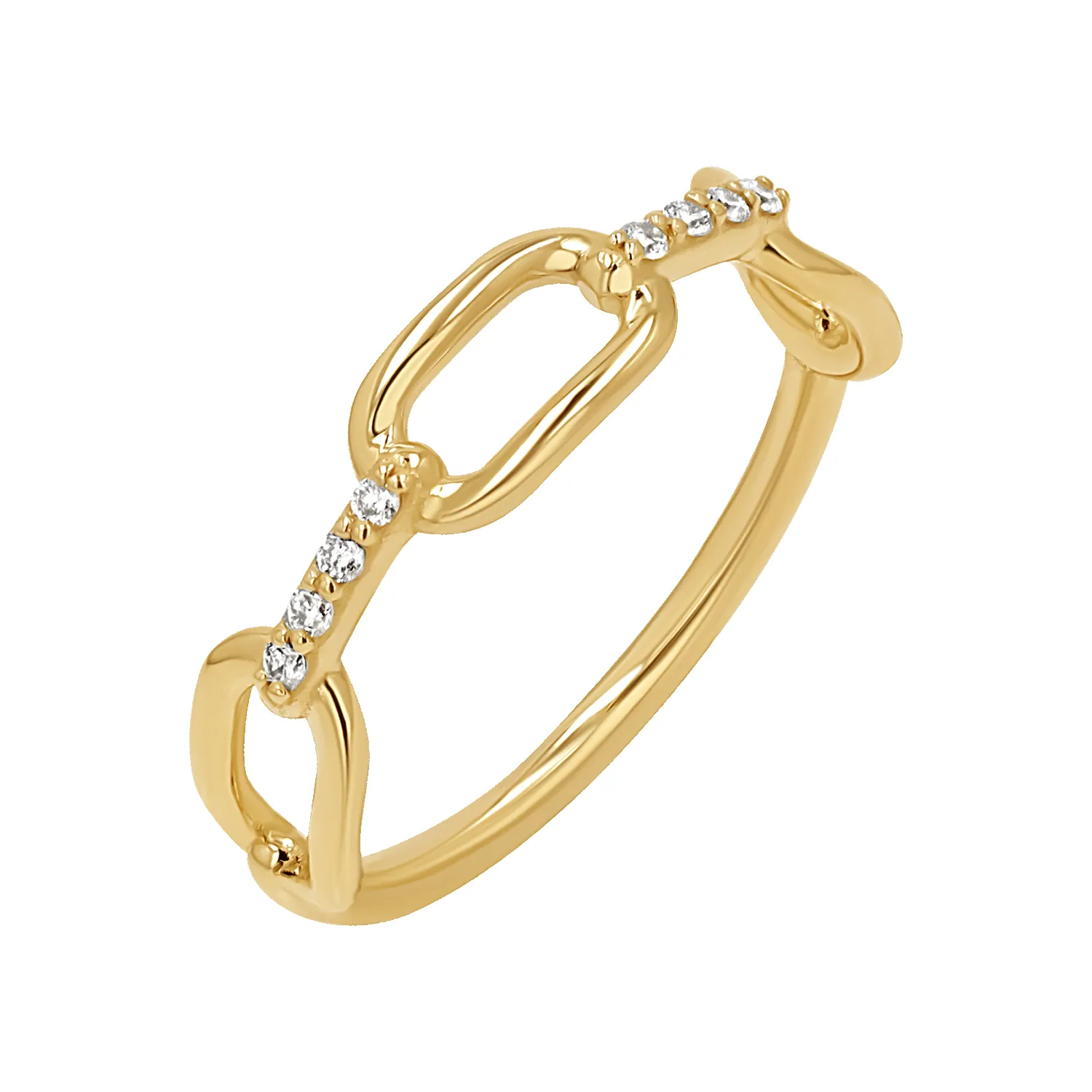 Diamond Bar Paper Clip Link Ring sold by Baby Gold
