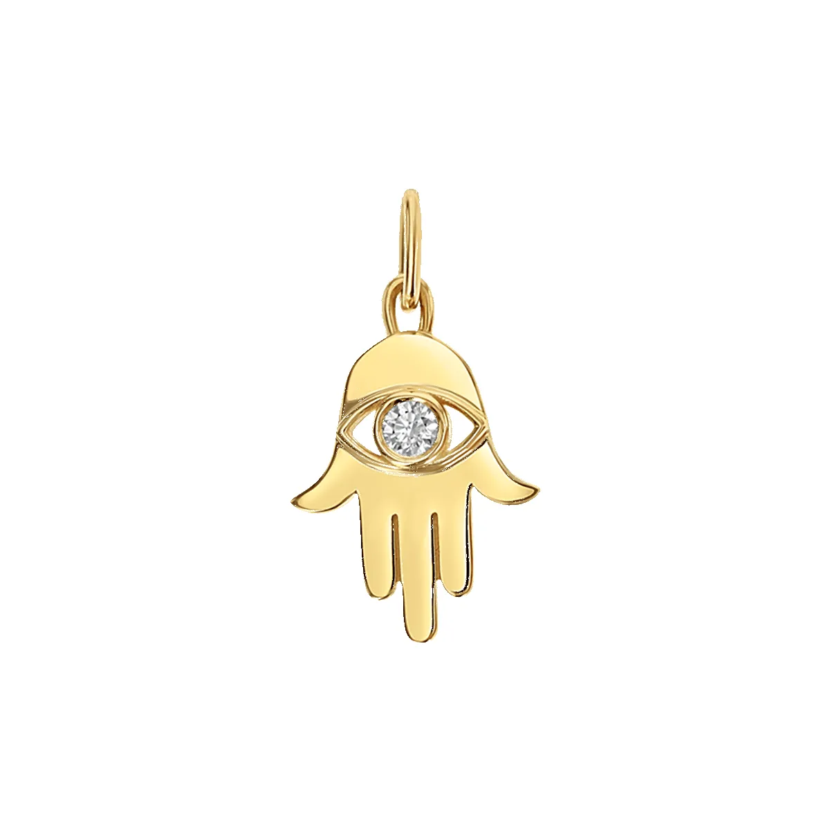 Hamsa Diamond Eye Charm sold by Baby Gold