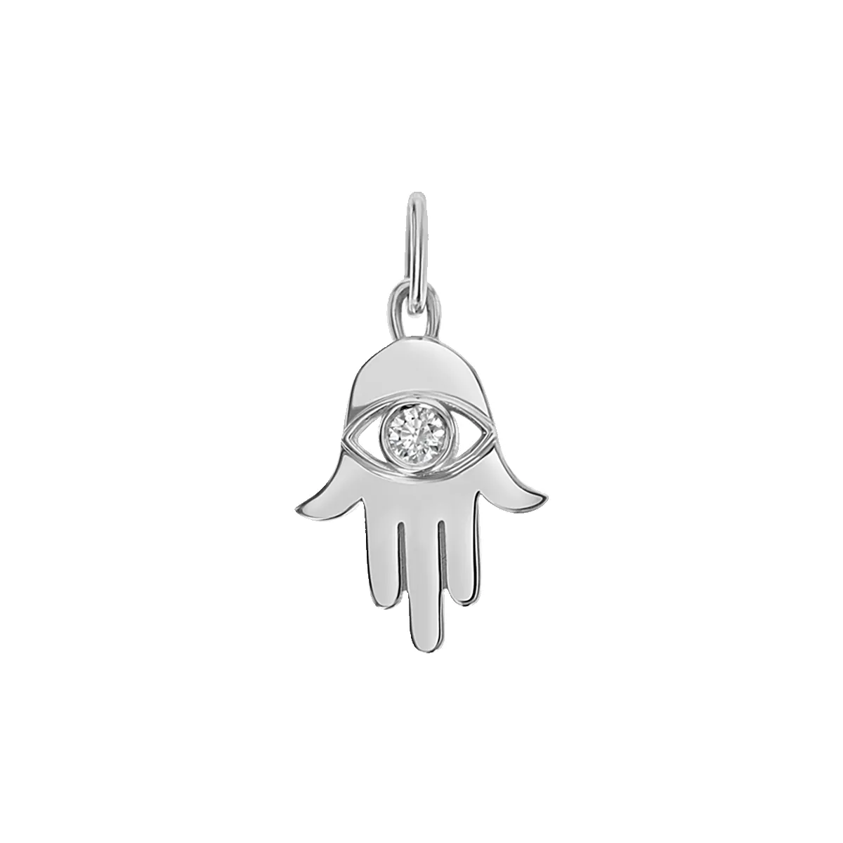 Hamsa Diamond Eye Charm sold by Baby Gold product image thumbnail 2