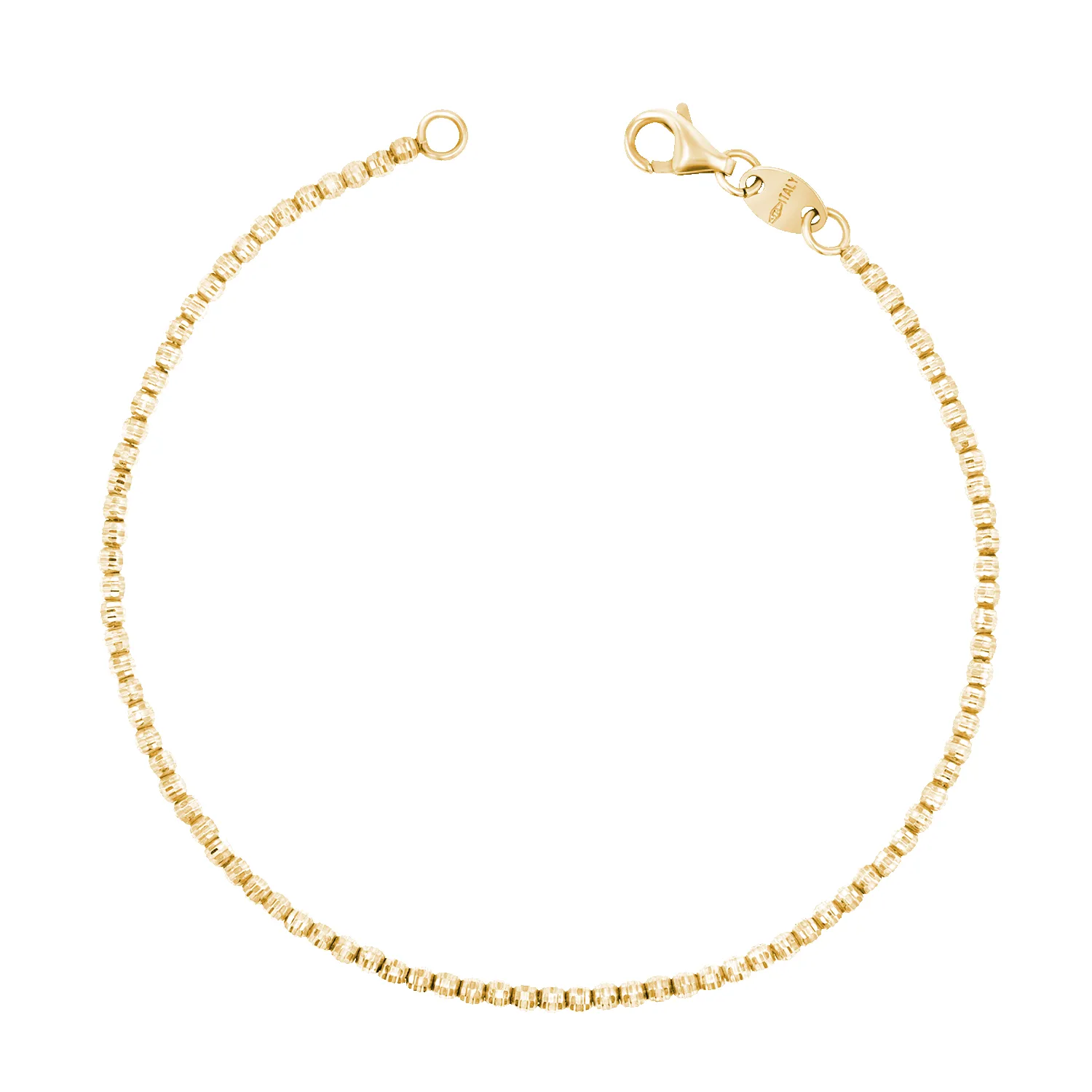14K Gold Moon Cut Bracelet sold by Baby Gold