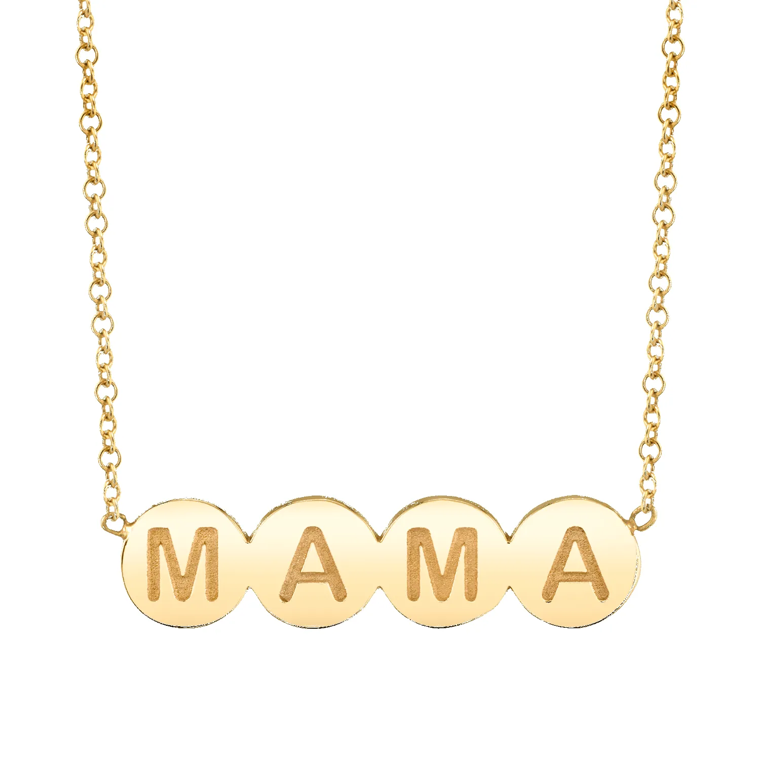 Bubble Round MAMA Necklace sold by Baby Gold