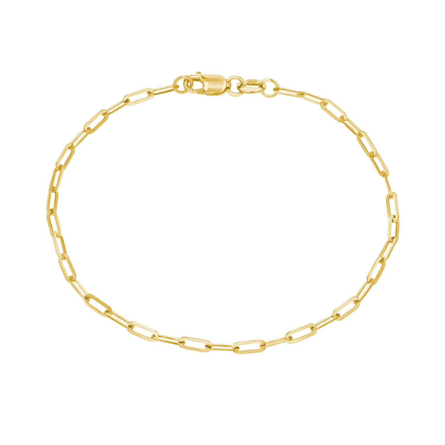 14K Diamond Cut Oval Link Bracelet sold by Baby Gold